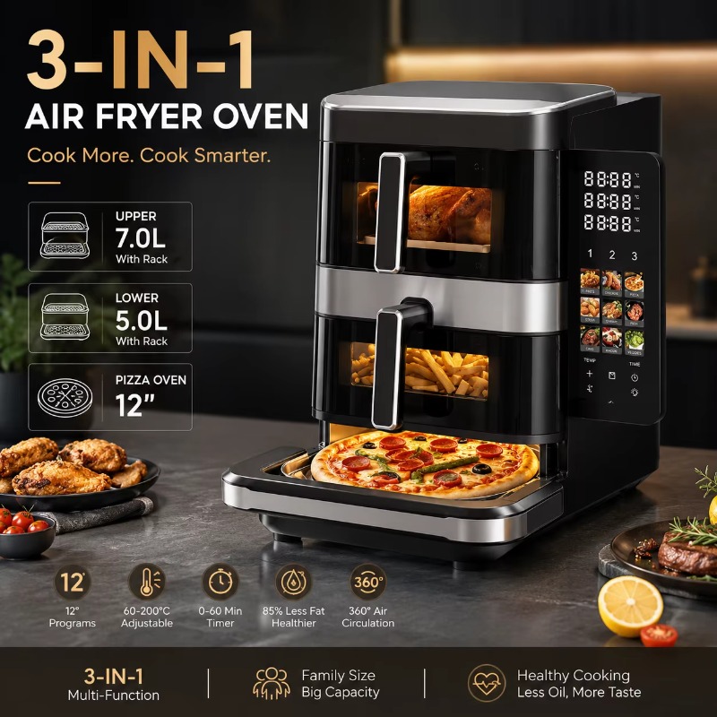 Penggoreng Udara Elektrik, Dil - Air Fryer ulasan dan harga