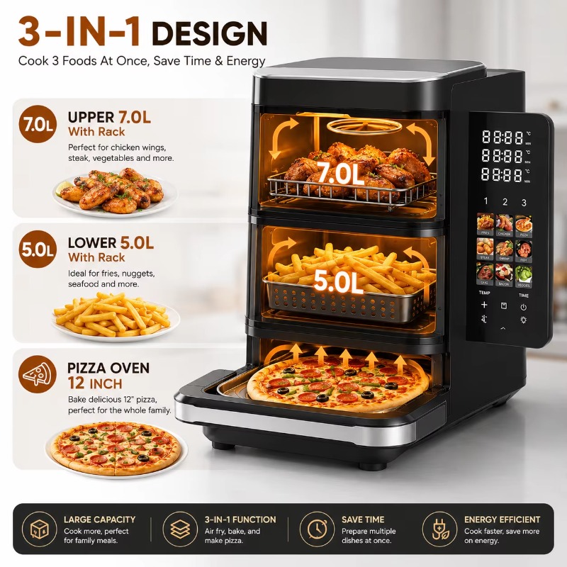 Penggoreng Udara Elektrik, Dil - Air Fryer ulasan dan harga