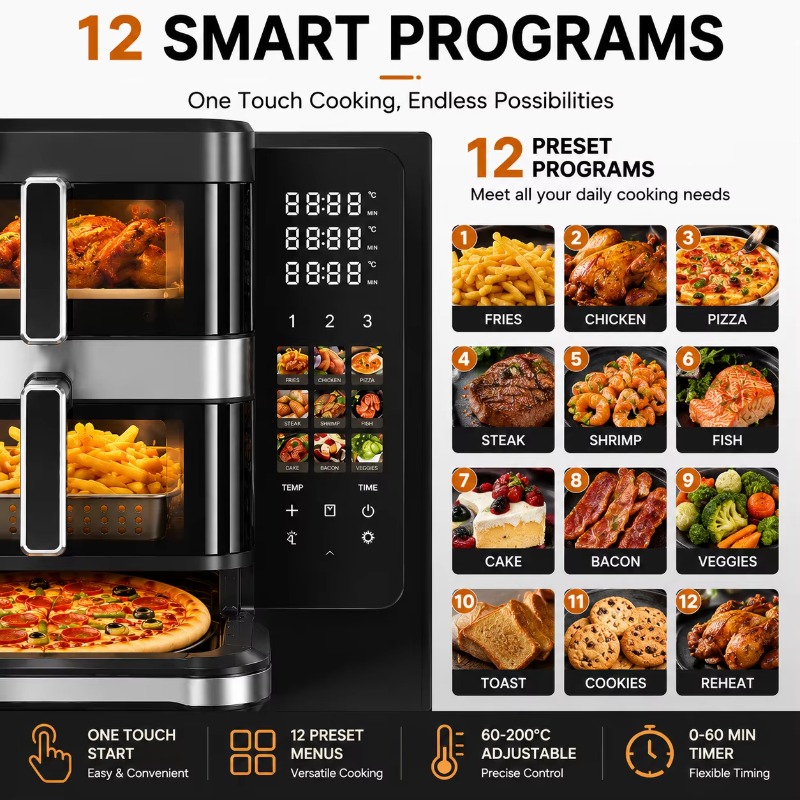 Penggoreng Udara Elektrik, Dil - Air Fryer ulasan dan harga