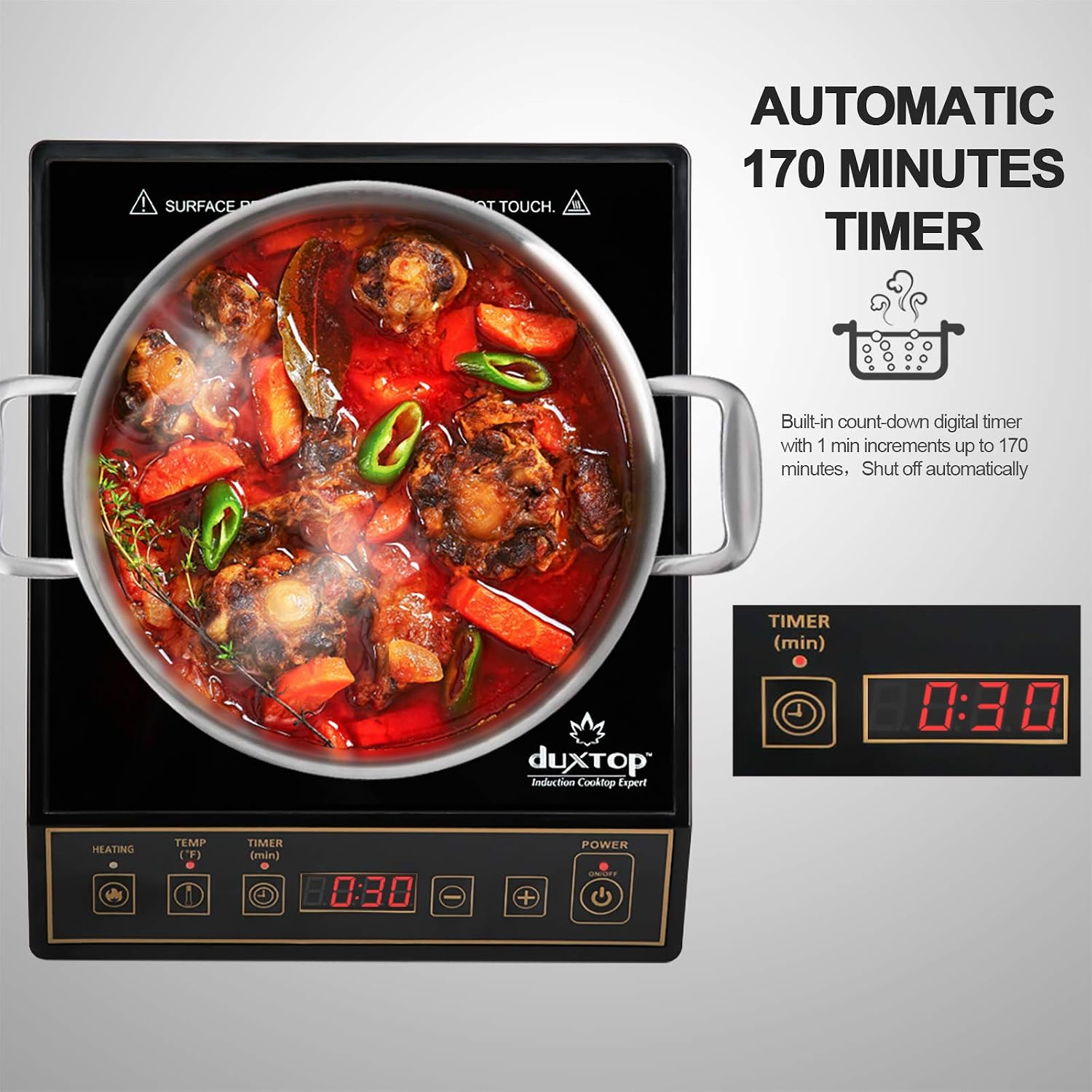 Kompor Induksi Portabel 1800W, - Induction Cooktop Portable ulasan dan harga